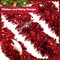 50FT Red Tinsel Christmas Garland Metallic Twist Garland Shiny Hanging Tinsel for Christmas Tree Party Supplies Indoor Outdoor Home Xmas Decoration (Red)